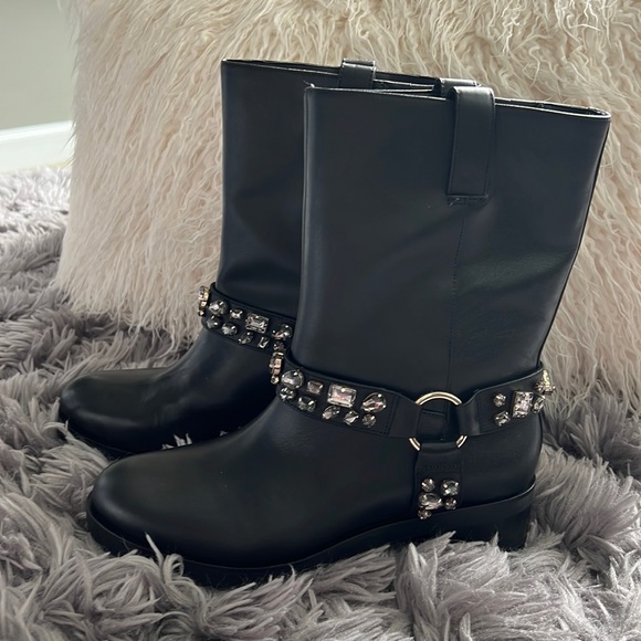 White House Black Market Shoes - Brand New Black Moto Studded Boots White House Black Market Sz 7.5 Leather boot